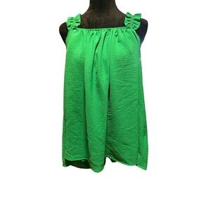 Green Sleeveless Women's Top